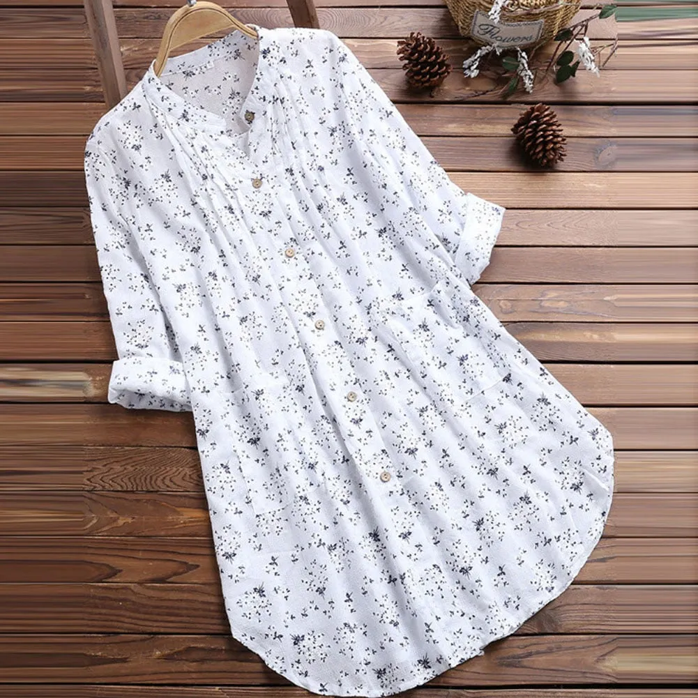 xakxx xakxx Women Loose Long Sleeve Tunic Tops Casual Blouses Plus Size M-3XL Shirt Summer Elegant Blouse Streetwear Fashion New