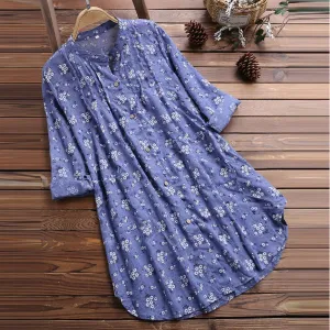 xakxx xakxx Women Loose Long Sleeve Tunic Tops Casual Blouses Plus Size M-3XL Shirt Summer Elegant Blouse Streetwear Fashion New
